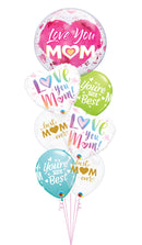 Love You M(Heart)M You're the Best Mom Balloon Bouquet