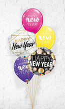New Year Marble Rectangles Metallic Dots Prismatic Sparkle Confetti Dots Balloon Bouquet
