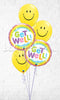 Get well Rainbow Smiley Balloon Bouquet