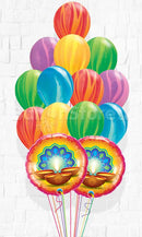 Diwali Festival of Lights Mixed Color Agate Latex BIG Balloon Bouquet