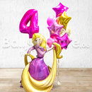 Any Single Number Disney Princesses Rafunzel Tangle Confetti Latex Balloon Set
