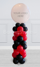 Standard Balloon Pillar with 30inches Latex as topper - without Logo/LOGO ADDITONAL CHARGE & TIME (Consult Artist Before Ordering)