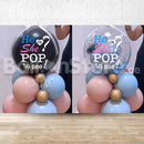 Gender Reveal He She ? POP Me to see! - No Mess Table Top PRE-ORDER 1DAY In Advance