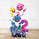 Single Number BABY SHARK Birthday Balloon Arrangement PRE-ORDER 1DAY In Advance
