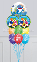 Baby Shark Orbz Birthday Confetti Dots Balloon Bouquet