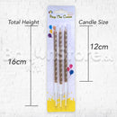 Golden Single Party Candles - 3pcs