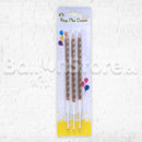 Golden Single Party Candles - 3pcs