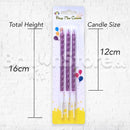 Pink Single Party Candles - 3pc