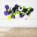 Creepy Alien Eyes LimeGreen Black Balloon Organic Cloud