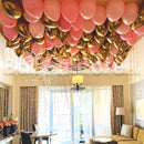 Luxury Princesses Chrome Helium Balloons - Mix of Chrome Gold, RosePink and Pink Latex with String & Ultra Hi-Float 100/200/300Count