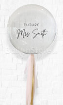30inches Custom Text / Personalized Balloon /CLEAR BALLOONS with FEATHER PRE-ORDER 1DAY In Advance
