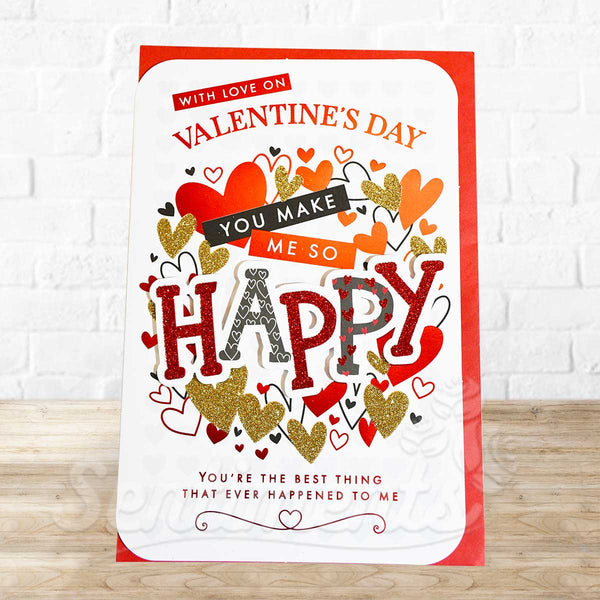 With Love on Valentine's Day Greeting Card