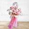 Custom TEXT 22inches Bubble Balloon and Flower Arrangement Balloon Stand for GRAND / STORE OPENING   PRE-ORDER 1DAY In Advance