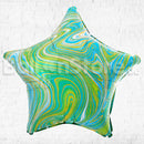 BlueGreen Marblez Stars Foil Balloons