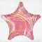 Pink Marblez Stars  Foil Balloons