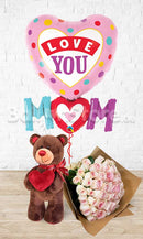 LoveYou M-Heart-M BigTeddy Roses Combo 3-in1