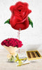 24 Red Roses Hand Tied Rose Bud Choco Combo - 3 in 1