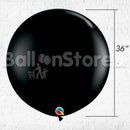 Giant Onyx Black Color Latex Balloon - Helium Inflated