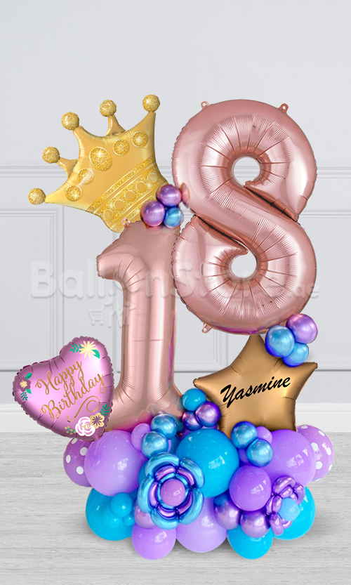Numbered birthday balloons deals