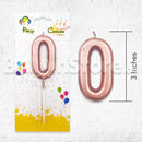 RoseGold Number Party Candles - PLEASE SELECT NUMBER