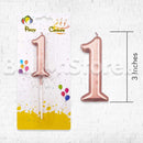 RoseGold Number Party Candles - PLEASE SELECT NUMBER