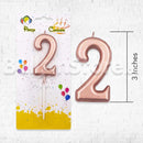 RoseGold Number Party Candles - PLEASE SELECT NUMBER