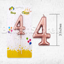 RoseGold Number Party Candles - PLEASE SELECT NUMBER