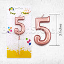 RoseGold Number Party Candles - PLEASE SELECT NUMBER
