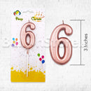 RoseGold Number Party Candles - PLEASE SELECT NUMBER