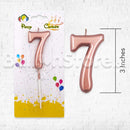RoseGold Number Party Candles - PLEASE SELECT NUMBER