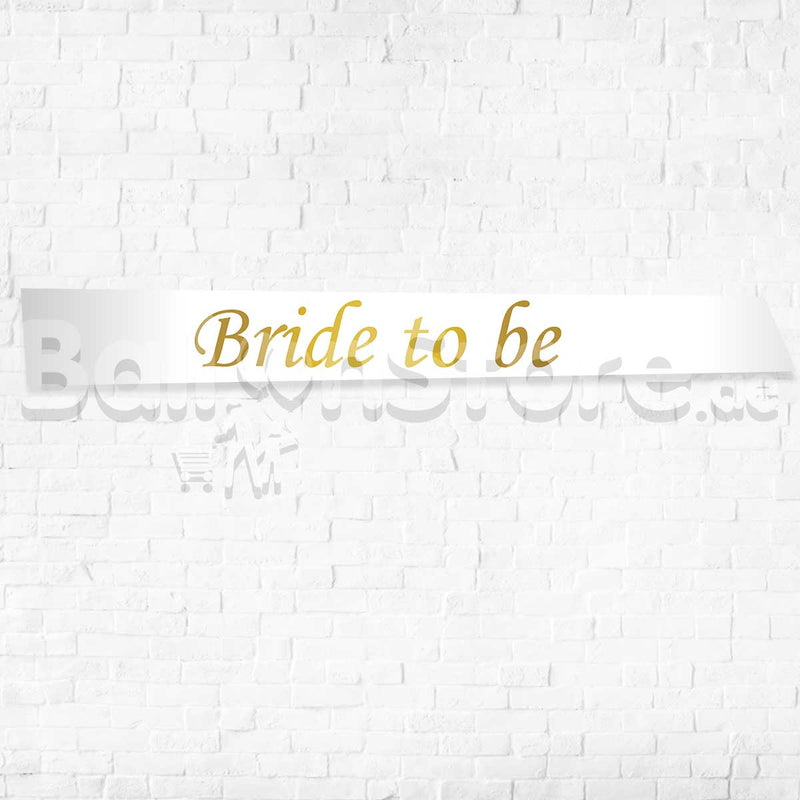 Bride to Be Sash - White