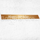 Birthday Sash Gold - With Black Letter
