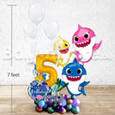 Any Number BABY SHARK Birthday Balloon Arrangement PRE-ORDER 1DAY In Advance