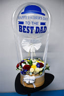 24 INCH FATHER'S DAY BEST DAD Personalized Hot Air Inspired Flower Arrangement PRE-ORDER 1DAY in advance