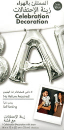 16inch Letter A Silver - NON FLYING Air-Filled Only