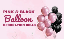 Pink and Black Balloon Decoration Ideas Dubai Uae
