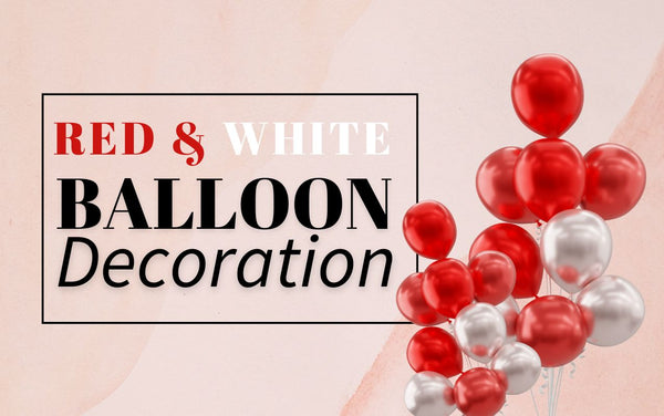 Red and White Balloons Decorations in dubai