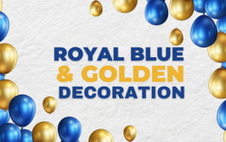 Royal Blue and Gold Balloon Decorations Ideas Dubai