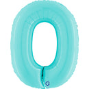 Number 0 Pastel Blue 40inch Helium Filled