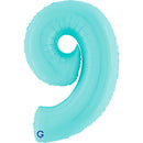 Number 9 Pastel Blue 40inc Helium Filled