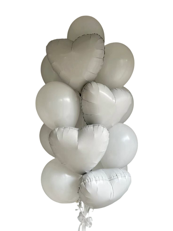 White Heart & Latex balloon   With weight