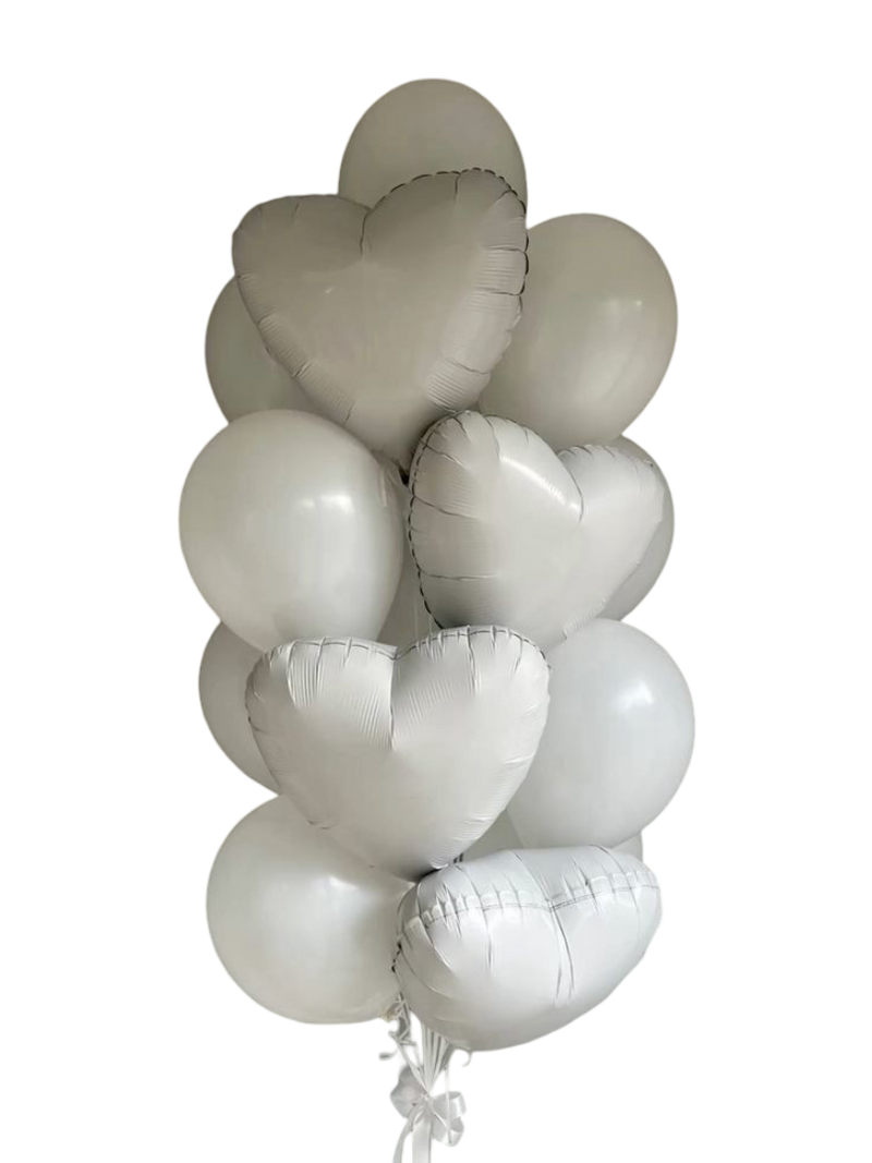White Heart & Latex balloon   With weight