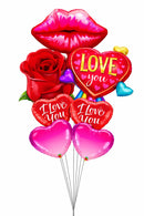 Smoochy Love is In the Air Rose Big Bouquet with Weight - Valentines Day Balloons delivery