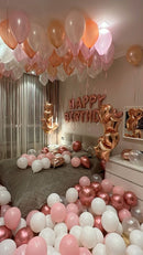 Pink, Rose Gold & White  Ceiling Balloon