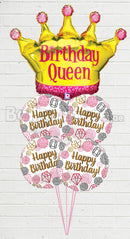 Birthday Queen all Foil Balloon Bouquet With weight