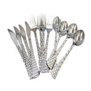 12-Pieces Metallic Silver Plastic Cutlery Set – Disposable Party Tableware