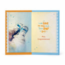 New Born Baby Boy Greeting Card - His Tiny Feet Will Make Your Heart Sing