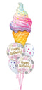 Shape Foil Rainbow Swirl Ice Cream Balloons