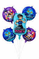 K Pop Demon HUNTERS ZOEY All Foil Balloon Bouquet With Weight
