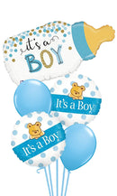 ITS A BOY helium inflated Balloon Bouquet with weight